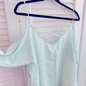 BP open shoulder criss cross back top